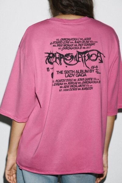 Lady Gaga Chromatica T-Shirt – Pink - Image 2